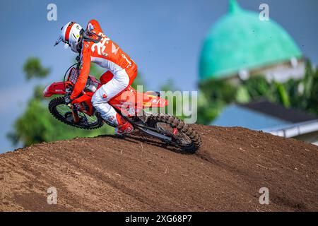 Championnat du monde de motocross-Round 12-MXGP of Lombok-7 Luglio 2024-MXGP Class-Tim Gajser-Team HRC pendant MXGP of Lombok, course de Motocross en Indonésie, Indonésie, 07 juillet 2024 Banque D'Images