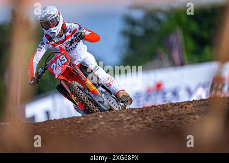 Championnat du monde de motocross-Round 12-MXGP of Lombok-7 Luglio 2024-MXGP Class-Tim Gajser-Team HRC pendant MXGP of Lombok, course de Motocross en Indonésie, Indonésie, 07 juillet 2024 Banque D'Images