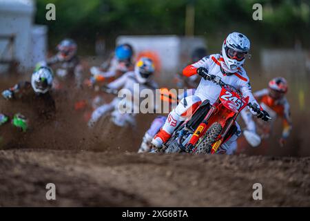 Championnat du monde de motocross-Round 12-MXGP of Lombok-7 Luglio 2024-MXGP Class-Tim Gajser-Team HRC pendant MXGP of Lombok, course de Motocross en Indonésie, Indonésie, 07 juillet 2024 Banque D'Images