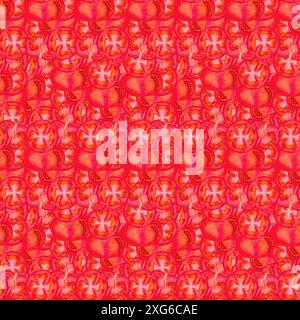 Motif abstrait éclatant sans couture dans les tons rouges et oranges pour des arrière-plans créatifs dynamiques, avec un design coloré audacieux. Art numérique dans le style aquarelle, pour l'impression sur tissu et papier. Banque D'Images