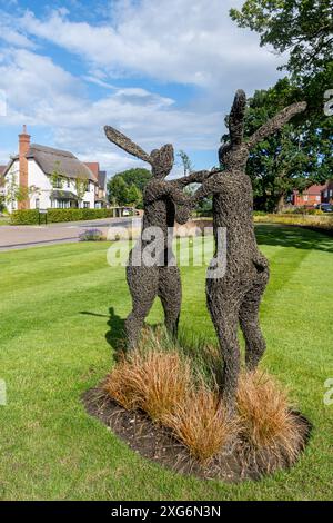 Hareshill, un nouveau développement de logements à Crookham Village, Hampshire, Angleterre, Royaume-Uni Banque D'Images