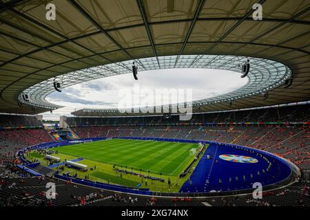 Berlin, Allemagne. 06 juillet 2024. Berlin, Allemagne, le 6 juillet 2024 : vue générale de l'Olympiastadion avant le match de quart de finale de l'UEFA EURO 2024 Allemagne entre les pays-Bas et Turkiye à l'Olympiastadion de Berlin, Allemagne. (Daniela Porcelli/SPP) crédit : SPP Sport Press photo. /Alamy Live News Banque D'Images