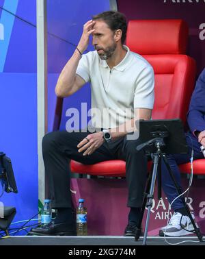 Düsseldorf, Allemagne. 6 juillet 2024,06 Juil 2024 - Angleterre v Suisse - Championnats de l'UEFA Euro 2024 - quart de finale - Düsseldorf. Gareth Southgate, directeur de l'Angleterre. Image : Mark pain / Alamy Live News Banque D'Images