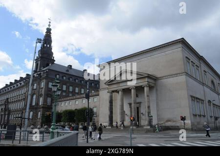 Copenhague/ Danemark/07 juillet 2024/Christiansborg Slotes kirke rattachée à christiansborg castlæe parlement danois christiansborg église du château de Copenhague. Photo. Francis Joseph Dean/Dean images non destinées à un usage commercial Banque D'Images