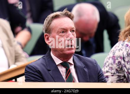 Frank Gardner dans la loge royale le septième jour des Championnats de Wimbledon 2024 au All England Lawn Tennis and Croquet Club, Londres. Date de la photo : dimanche 7 juillet 2024. Banque D'Images