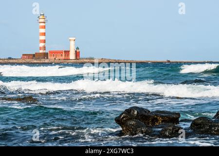 Faro de Tostón sur l'île de Fuerteventura dans les îles Canaries Banque D'Images