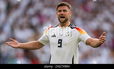 Stuttgart, Allemagne. 5 juillet 2024. L'Allemand Niclas Fullkrug réagit lors du match de football en quart de finale de l'UEFA EURO 2024 entre l'Espagne et l'Allemagne. Crédit : Nicolò Campo/Alamy Live News Banque D'Images