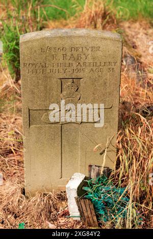 Tombe de guerre du Commonwealth, cimetière Blackburn. Banque D'Images