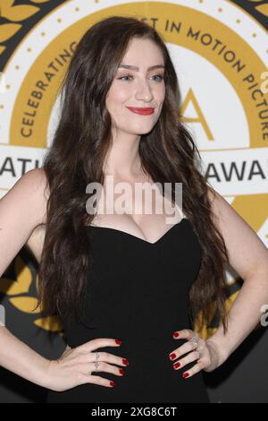 Amber Doig-Thorne participe aux National film Awards au Porchester Hall de Londres. Banque D'Images