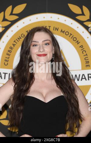 Amber Doig-Thorne participe aux National film Awards au Porchester Hall de Londres. Banque D'Images