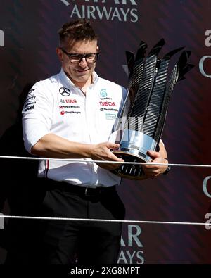 Peter &#39;Bono&#39 ; Bonnington, ingénieur de course senior pour le podium Lewis Hamilton lors du Grand Prix de Grande-Bretagne de formule 1 Qatar Airways 2024, 12e manche du Championnat du monde de formule 1 2024 du 5 au 7 juillet 2024 sur le circuit de Silverstone, à Silverstone, au Royaume-Uni Banque D'Images