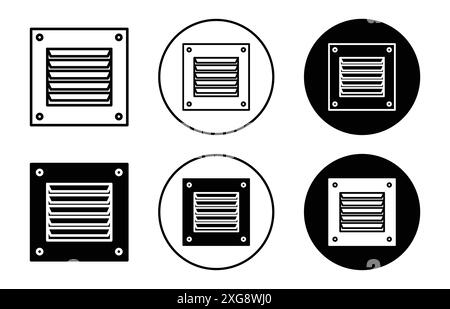 Collection de logo vectoriel d'icône d'échappement d'air pour l'interface utilisateur de l'application Web Illustration de Vecteur