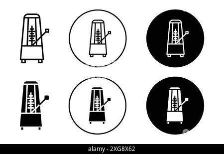 Collection classique de jeu de logos vectoriels d'icônes Metronome pour l'interface utilisateur de l'application Web Illustration de Vecteur