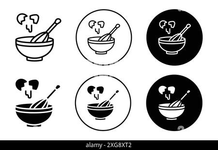 Collection de logo vectoriel d'icône de battement d'oeuf pour l'interface utilisateur de l'application Web Illustration de Vecteur