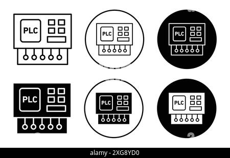 Collection de logo de vecteur d'icône PLC pour l'interface utilisateur de l'application Web Illustration de Vecteur