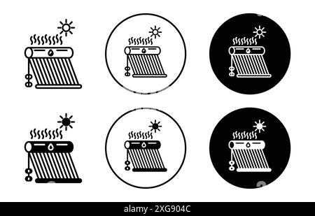 Collection de logo vectoriel d'icône de chauffe-eau solaire pour l'interface utilisateur de l'application Web Illustration de Vecteur