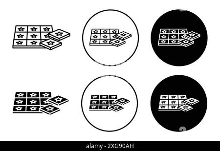 Collection de logos vectoriels d'icônes de tuiles pour l'interface utilisateur de l'application Web Illustration de Vecteur