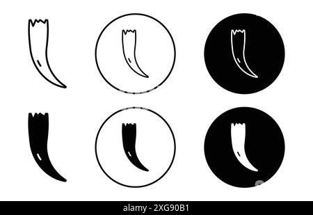 Collection de jeu de logo de vecteur d'icône Tusk pour l'interface utilisateur de l'application Web Illustration de Vecteur