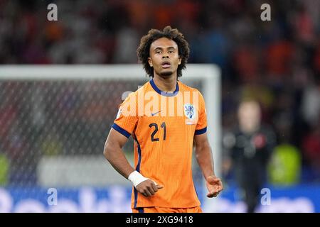 Berlin, Allemagne. 06 juillet 2024. Joshua Zirkzee, des pays-Bas, vu en action lors du match de l'UEFA EURO 2024 opposant les pays-Bas à Turkiye à Olimpiastadion. Score final : temps plein, pays-Bas 2:1 Turkiye (photo de Grzegorz Wajda/SOPA images/Sipa USA) crédit : Sipa USA/Alamy Live News Banque D'Images