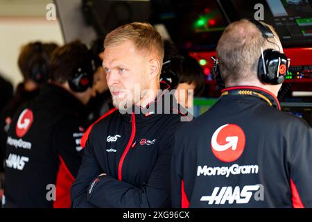 Silverstone, Royaume-Uni. 07 juillet 2024. Kevin Magnussen (DEN) - MoneyGram Haas F1 Team - Haas VF-24 - Ferrari lors de la course le jour 4, dimanche 7 juillet 2024 du Grand prix de formule 1 qatar Airways british 2024, qui aura lieu sur le circuit de silverstone du 5 au 7 juillet 2024 crédit: Alessio de Marco/Alamy Live News Banque D'Images