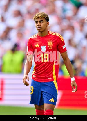 Lamine Yamal, ESP 19 dans le match quart de finale ALLEMAGNE - ESPAGNE 1-2 N.V. des Championnats d'Europe de l'UEFA 2024 le 5 juillet 2024 à Stuttgart, Allemagne. Photographe : Peter Schatz Banque D'Images