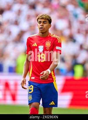 Lamine Yamal, ESP 19 dans le match quart de finale ALLEMAGNE - ESPAGNE 1-2 N.V. des Championnats d'Europe de l'UEFA 2024 le 5 juillet 2024 à Stuttgart, Allemagne. Photographe : Peter Schatz Banque D'Images