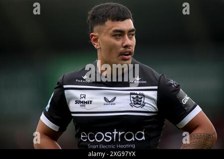 Manchester, Royaume-Uni. 07 juillet 2024. Le Salford Community Stadium, Stadium Way Eccles, Salford, Manchester, 7 juillet 2024. Betfred Super League Salford Red Devils vs Hull FC Tiaki Chan of Hull FC Credit : Touchlinepics/Alamy Live News Banque D'Images