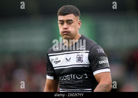 Manchester, Royaume-Uni. 07 juillet 2024. Le Salford Community Stadium, Stadium Way Eccles, Salford, Manchester, 7 juillet 2024. Betfred Super League Salford Red Devils vs Hull FC Tiaki Chan of Hull FC Credit : Touchlinepics/Alamy Live News Banque D'Images