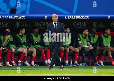 Hambourg, Allemagne. 05 juillet 2024. L'entraîneur-chef du Portugal Roberto Martinez a été vu lors du match de quart de finale de l'UEFA Euro 2024 entre le Portugal et la France au Volksparkstadion à Hambourg. Banque D'Images