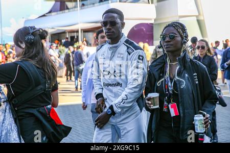 Silverstone, Royaume-Uni. 07 juillet 2024. Damson Idris lors du Grand Prix de Grande-Bretagne de formule 1 Qatar Airways sur le circuit de Silverstone, Silverstone, Angleterre, Royaume-Uni le 7 juillet 2024 crédit : Every second Media/Alamy Live News Banque D'Images