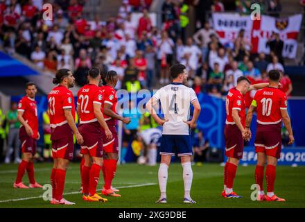 Dusseldorf, Allemagne. 06 juillet 2024. Declan Rice (ENG) Angleterre - Suisse Angleterre - Schweiz 06.07.2024 Copyright (nur für journalistische Zwecke) by : Banque D'Images