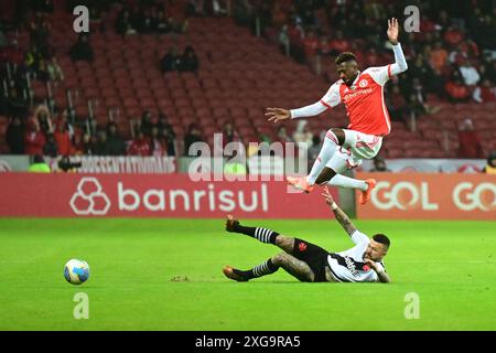 Porto Alegre, Brésil. 7 juillet 2024. Vitão de l'Internacional pendant le championnat brésilien Un match de football 2024, au stade Beira-Rio, à Porto Alegre, Brésil. Crédit : Ronaldo Funari/Alamy Live News Banque D'Images