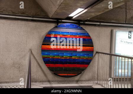 Circles 1966 à la station de métro Peel à Montréal, Québec, Canada Banque D'Images