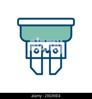 modèle de conception de vecteur d'icône de fusible en fond blanc Illustration de Vecteur