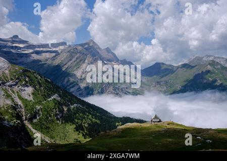 Refuge des Espuguettes, Parc National des Pyrénées, Hautes-Pyrénées, France Banque D'Images