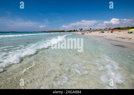 Plage es Caragol, Ses Salines, Majorque, Iles Baléares, Espagne Banque D'Images