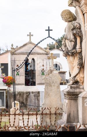 Ange, Adicule familial Roig, Sineu, cimetière municipal, Majorque, îles Baléares, Espagne Banque D'Images