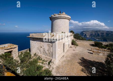 Far Vell phare, (Na POPIA), Parc naturel de sa Dragonera, Majorque, Iles Baléares, Espagne Banque D'Images