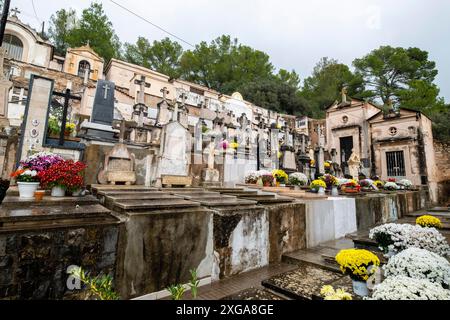 Cimetière municipal de Genova, Majorque, Iles Baléares, Espagne Banque D'Images