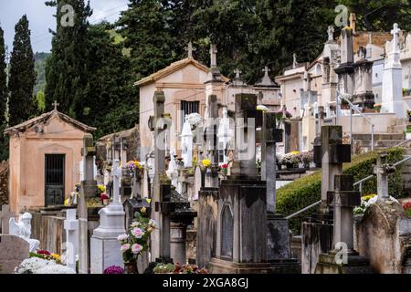 Cimetière municipal de Genova, Majorque, Iles Baléares, Espagne Banque D'Images