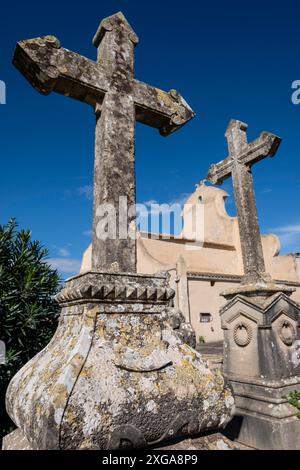 Tombeau de la famille Tejedor, cimetière de Felanitx, Majorque, Îles Baléares, Espagne Banque D'Images