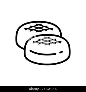 modèle de conception de vecteur d'icône de pain en fond blanc Illustration de Vecteur