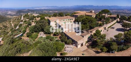 Sanctuaire de notre-Dame de Cura, Puig de Cura, Algaida, Majorque, Espagne Banque D'Images