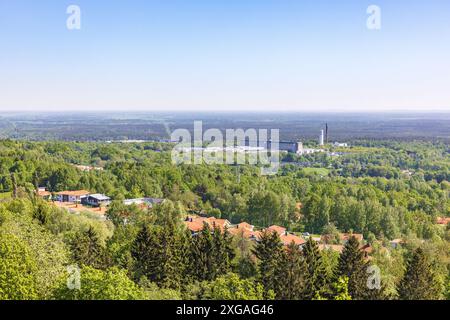 Belle vue de paysage à l'horizon sur un quartier résidentiel Banque D'Images