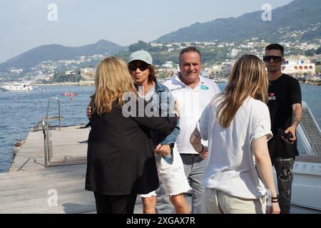 Ischia 7 juillet 2024 premières arrivées à Ischia pour le festival Ischia Global Gianna Nannini à Regina Isabella à Lacco Ameno. Banque D'Images