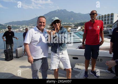 Ischia 7 juillet 2024 premières arrivées à Ischia pour le festival Ischia Global Gianna Nannini à Regina Isabella à Lacco Ameno. Banque D'Images