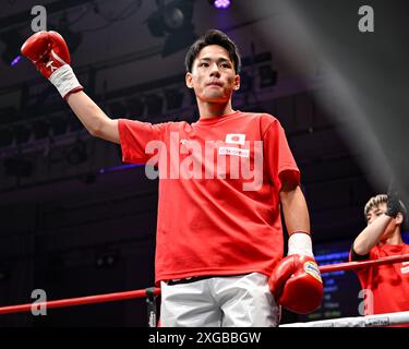 Tokyo, Japon. 25 juin 2024. Le japonais Yuta Sakai avant son premier match des poids lourds 8R au Korakuen Hall à Tokyo, Japon, le 25 juin 2024. Crédit : Hiroaki Finito Yamaguchi/AFLO/Alamy Live News Banque D'Images