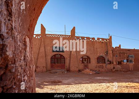 Dans la ville d'In Salah au Sahara d'Algérie Banque D'Images