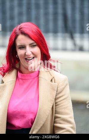 Louise Haigh députée - secrétaire d'État aux Transports - quittant le 10 Downing Street après la première réunion du Cabinet de Keir Starmer en tant que premier ministre. 7 juillet Banque D'Images