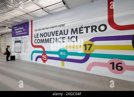 EXTENSION M14 VERS L'AÉROPORT D'ORLY Banque D'Images
